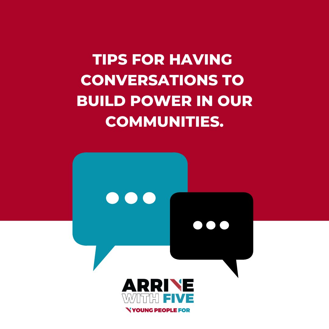 YP4's tweet photo. As organizers, we will sometimes have to face some difficult conversations with folks. Read these tips and take the #Arrivewith5 pledge at https://t.co/5Mego1f4fc to navigate these discussions and build authentic relationships while mobilizing our folks for November. #AW5 https://t.co/8pndTadYfk