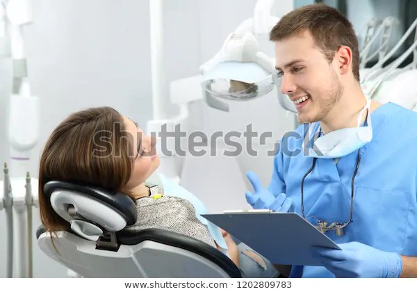 Then she followed him to his job as a dentist, and got to meet him by being a patient...