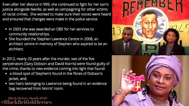 It’s the ninth day of  #BlackHistoryMonthUK   and today we celebrate Baroness Doreen Lawrence OBE  #BlackHistoryMonth    #BHM    #BlackBritishHeroes  #DoreenLawrence