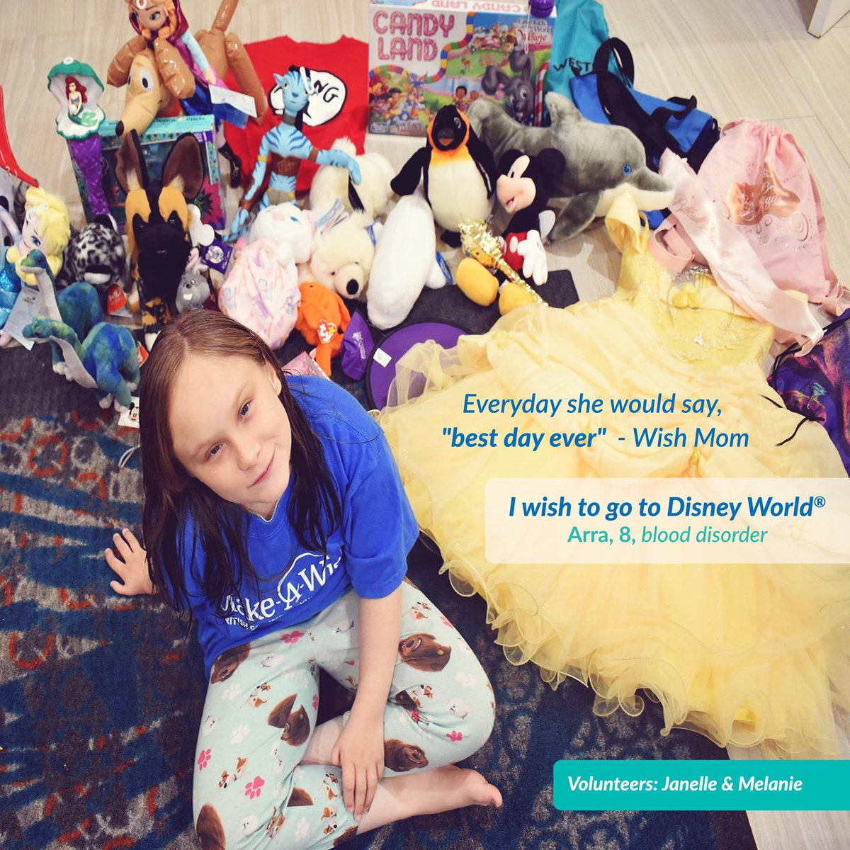 Make-A-Wish BC & Yukon (@cwf_bc) on Twitter photo #FeelGoodFriday: Let's take a look back at Vancouver Island kiddo Arra's wish to go to <a href="/WaltDisneyWorld/">Walt Disney World</a>! We're thankful for all the amazing volunteers who help make wishes come true, and add magic to the wish! Thank you to Janelle and Melanie who helped out with this one! #FeelGoodFriday: Let's take a look back at Vancouver Island kiddo Arra's wish to go to <a href="/WaltDisneyWorld/">Walt Disney World</a>! We're thankful for all the amazing volunteers who help make wishes come true, and add magic to the wish! Thank you to Janelle and Melanie who helped out with this one!