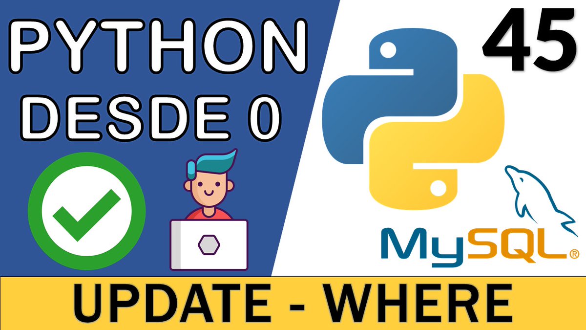 UskoKruM2010's tweet image. Curso Python 3 🐍 - 45. Sentencia UPDATE (Actualización de Registros) en Base de Datos MySQL 🐬 youtu.be/iLioViw3WwE a través de @YouTube
¿Me ayudas dándole RT? 👨💻 ¡Gracias! 😉
#python #python3 #tutorialPython #cursoPython #python_mysql