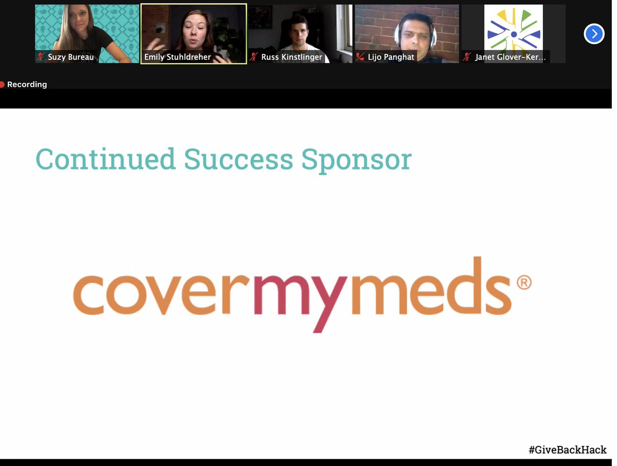 Big thank you to CoverMyMeds for their support of <a href="/GiveBackHack/">GiveBackHack</a> Global!