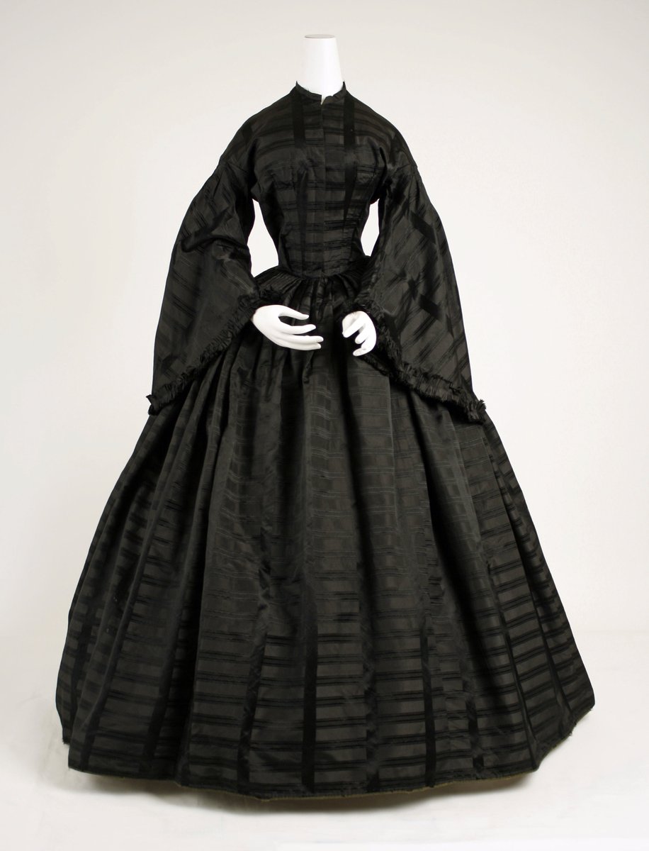 Mourning clothes were a family’s outward display of their inner feelings. The rules for who wore what and for how long were complicated, and were outlined in popular journals or household manuals such as