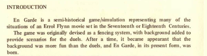 M.T. Black on Twitter: "En Garde! was released by Game Designers Workshop (GDW) in 1975, just a few months after D&D debuted. It is a roleplaying game about gentleman duelists in 17th