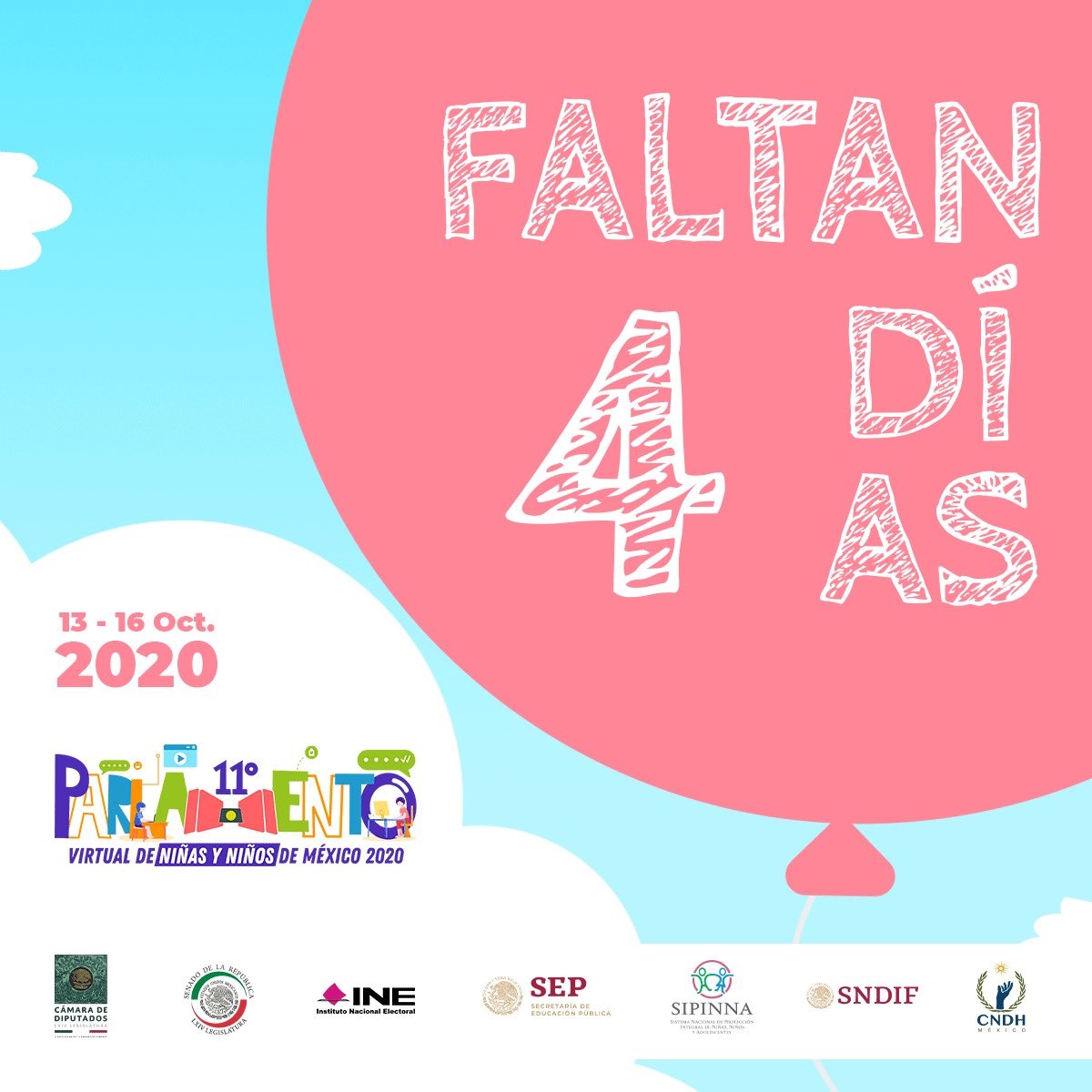 edith_molgado's tweet photo. ¡Espéralo! El #ParlamentoVirtualInfantil2020 se llevará a cabo del 13 al 16 de octubre de 2020. Entérate de las propuestas que las niñas y los niños legisladores harán. https://t.co/SLVC22xUDZ