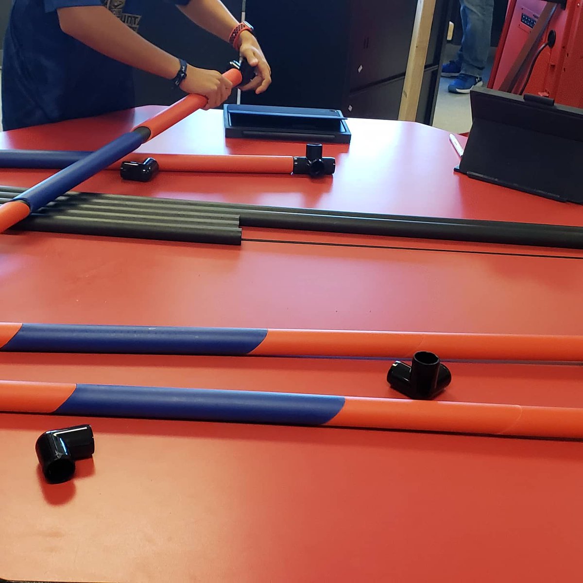 Game elements came in! Field setup time! <a href="/andymarkinc/">AndyMark Inc.</a> #fieldsetup #FIRSTGAMECHANGERS #ULTIMATEGOAL #TexasTeams