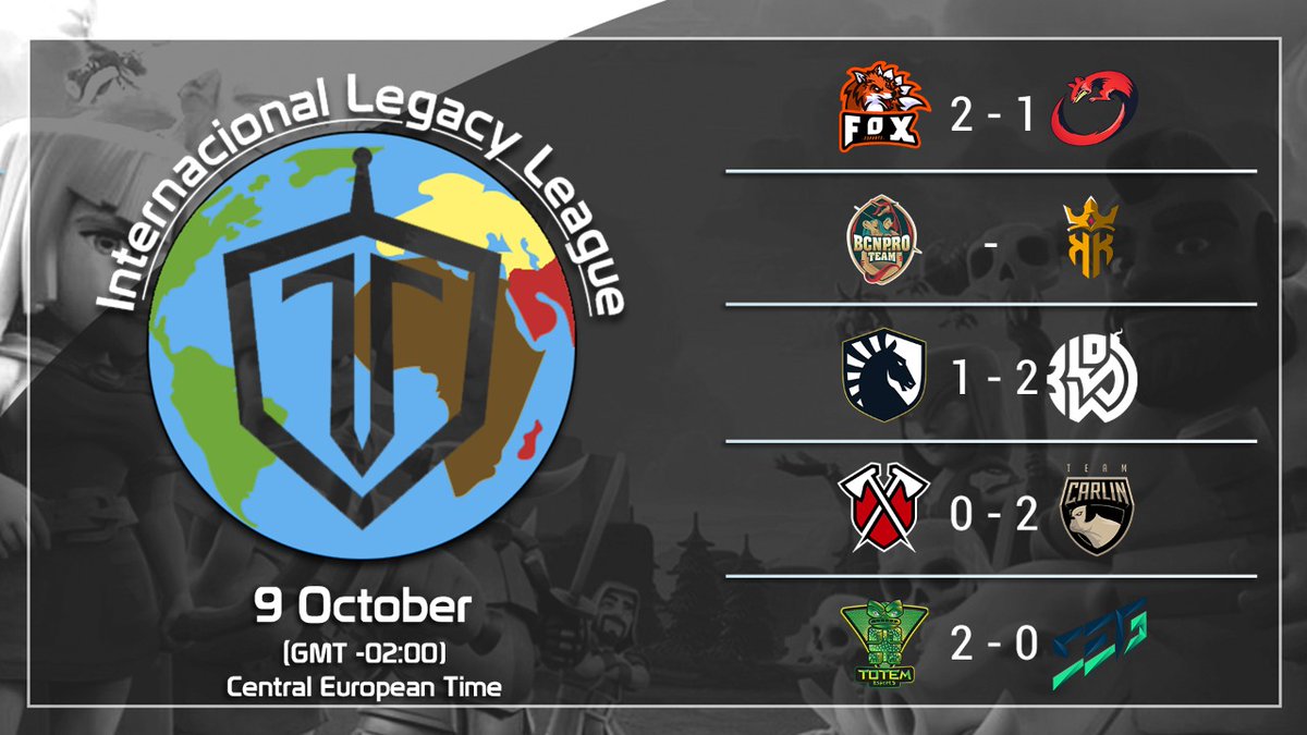 👑 #ILL - WEEK #1 DAY #1 RESULTS

Awesome debut! ⚔️

2️⃣ <a href="/FoxeSportsGG/">Fox eSports</a> 🦊
1️⃣ @Manguste_eSport

1️⃣ <a href="/TeamLiquid/">Team Liquid</a> AC
2️⃣ @BlowsGaming 💣

0️⃣ <a href="/TribeAcademyGG/">Tribe Academy</a>
2️⃣ <a href="/Team_Carlin_/">Team Carlin</a> 🇨🇵

2️⃣ <a href="/esports_totem/">Moved</a> 🗿
0️⃣ @SynapseGamingGG