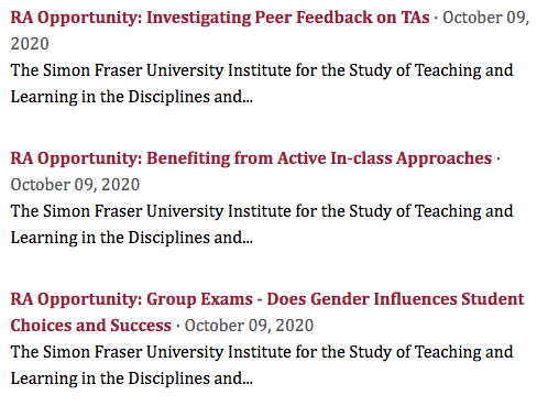 meganbarkerase's tweet photo. I'm hiring! 3 experienced research assistants @sfu for short-term #DBER analysis/writing work (now-January). Projects: group exams &amp; gender dynamics; TA community; class observations &amp; student learning. Eligible to work in 🇨🇦? Please apply!  https://t.co/J0VyeSQsAn (Oct 9 posts) https://t.co/aOP0eRQjlW