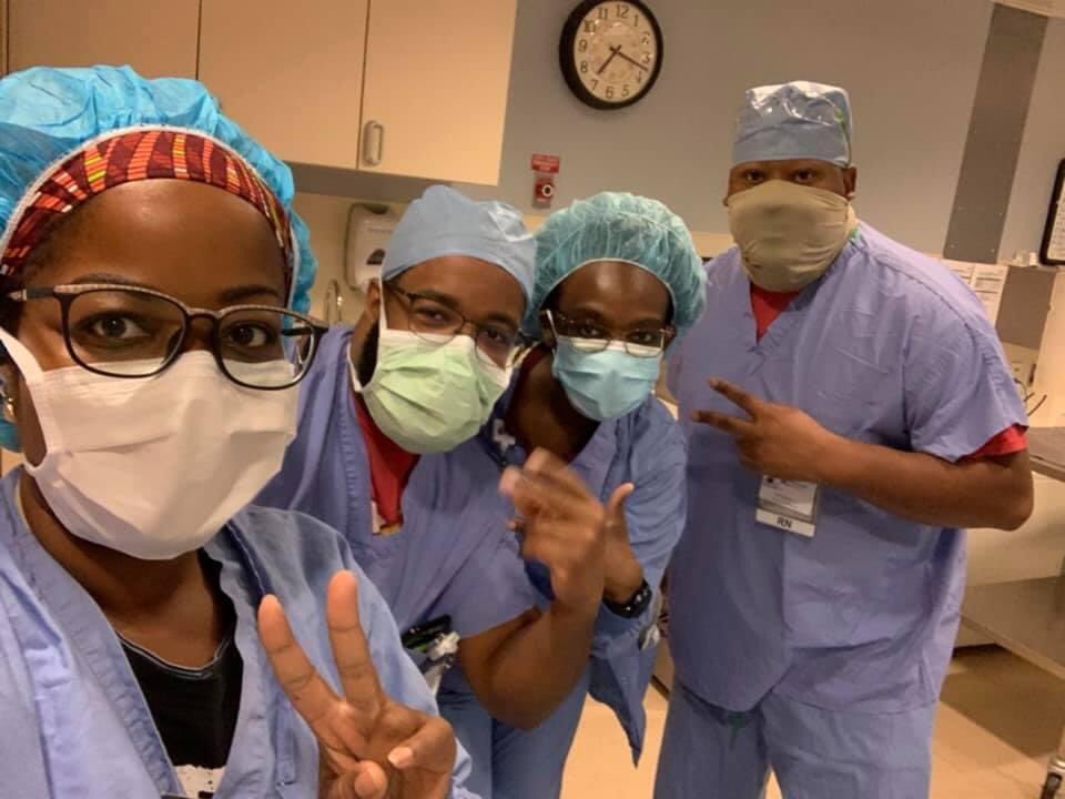 Crystal Grant, CRNA, MSN lovin’ all that melanin in the operating room

North Carolina A&T and WSSU grads in the O. R together. Oh my ✊🏿 🧡💙#aggiepride 

#hbcu #historicallyblackcollegesanduniversities #diversitycrna #diversityandinclusion #diversitynursing #crna #rn #msn #dnp