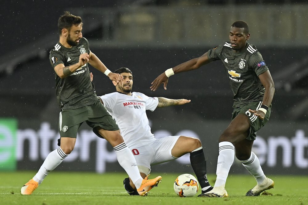Sevilla 2-1 Manchester United 2019/20 Whether it be from Sevilla or Manchester United, he was the best player on the pitch, with him winning 60% of his ground duels, creating chance after chance, making various key passes and keeping the ball very well