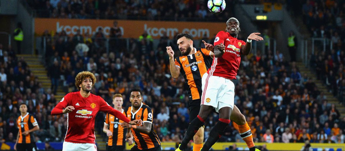 Hull city 0-1 Manchester United 16/17In a tough game where a late Rashford goal was needed, Pogba showed his class throughout.
