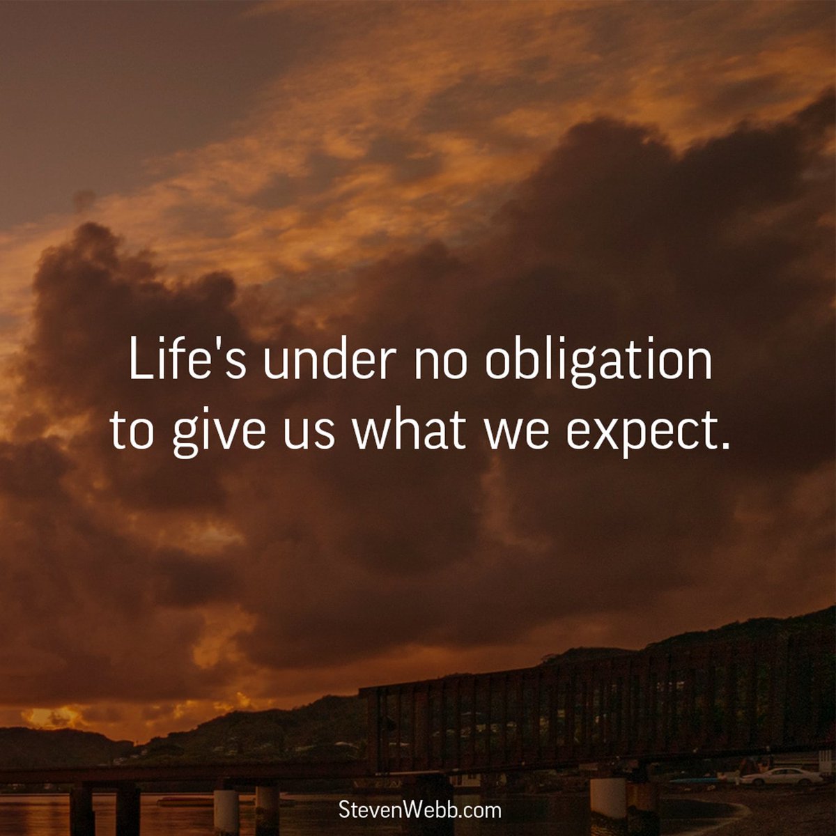 _StevenWebb's tweet photo. "Life's under no obligation to give us what we expect." - Margaret Mitchell
#DropExpectations #Wisdom https://t.co/N8tWXayd9N