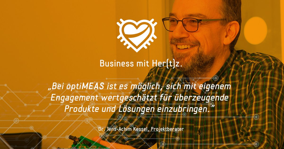 optiMEAS's tweet image. [anniversary statement] Stimmen der optiMEASler zum 10-Jährigen.
 ,,Bei optiMEAS ist es möglich, sich mit eigenem Engagement wertgeschätzt für überzeugende Produkte und Lösungen einzubringen.''

Dr. Jens-Achim Kessel, Projektberater

#sustainability #anniversary #optimeas