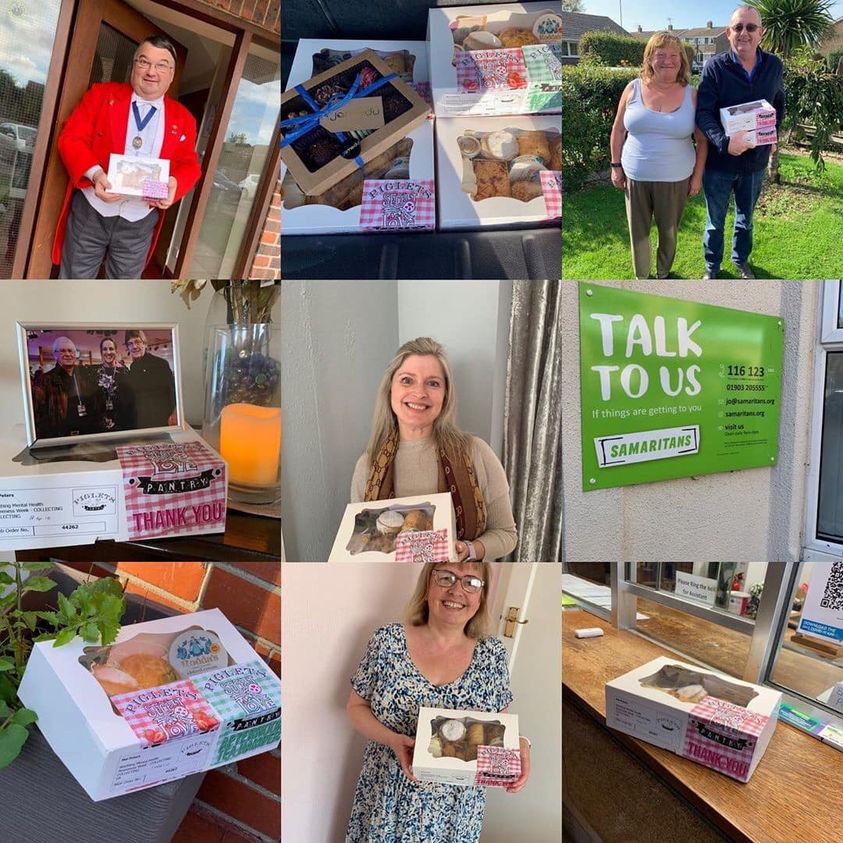 ZeroMilly's tweet photo. ๐ง@mellypeters has been delivering goodies today to members of the #Worthing #MentalHealthAwarenessWeek team. Thank you @pigletspantry1 and @Jamedu_UK for your kindness. #WMHAW20 https://t.co/CtPFYa3JUc