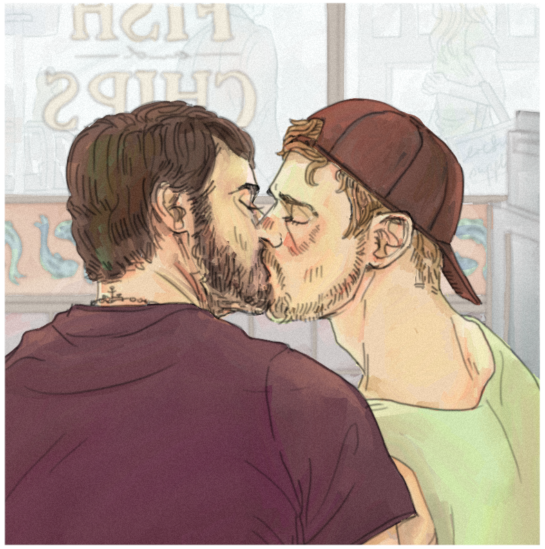 tgtbata's tweet photo. modern au hartving for an art exchange with @DrLofr #theterror #johnirving #tomhartnell #hartving https://t.co/UKAXMewxIR