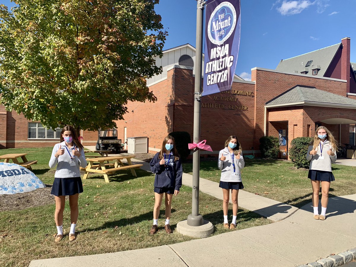 MSDA_Lions's tweet photo. Thanks to @MinettesAngels and some of our students we were able to decorate our campus! #breastcancerawareness https://t.co/6oUX51ZCdI