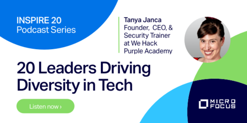 It's time for #INSPIRE 20 podcast number 8! Are you ready to read the secret diary of a #security event crasher? Join <a href="/MicroFocus/">Micro Focus</a> and <a href="/shehackspurple/">Tanya Janca | Shehackspurple</a>! #inclusion #diversity  bit.ly/3jMIhJY #MyMicroFocus