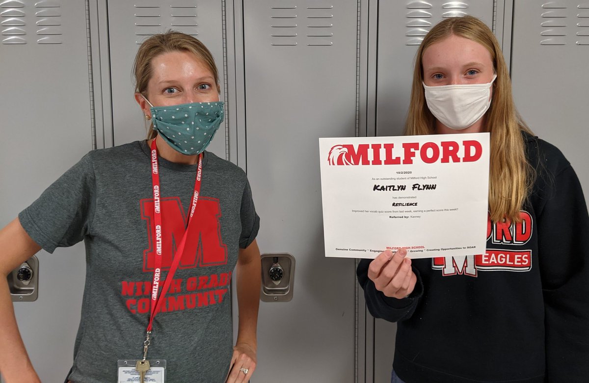 Congratulations to Kaitlyn for being nominated for an AIR award for Resilience! <a href="/MHS_PBIS/">Milford High School PBIS</a> @MHS_Kauffman <a href="/Milford_Schools/">Milford Schools</a> #MHSPBIS #NGC2024