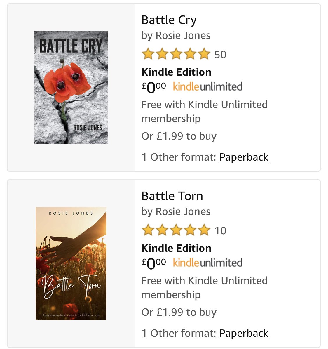 Just wanted to say a massive thank you to everyone who has rated and reviewed my books! Reaching 50 on Battle Cry is the most amazing feeling, and to already have 10 5⭐️ reviews on Battle Torn is brilliant. If you’ve read and enjoyed my books, please leave a review ☺️