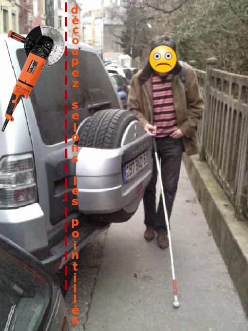 Il n'y a probablement pas de sanctions pour ce type d'incivilité
🚙Pensez aux autres usagers ! 
Demain, vous serez peut être à leur place