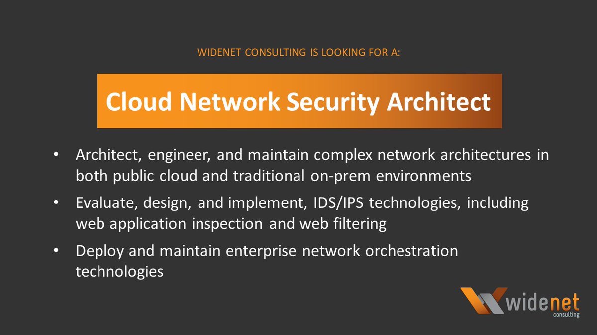 WideNetConsult's tweet photo. Contribute your expertise in security architecture for our Seattle-based Client! For more details, check out our website: https://t.co/43lAeAIrs7

#CloudNetwork #SecurityArchitect #SeattleIT #WideNetConsulting https://t.co/BP17OGxHih