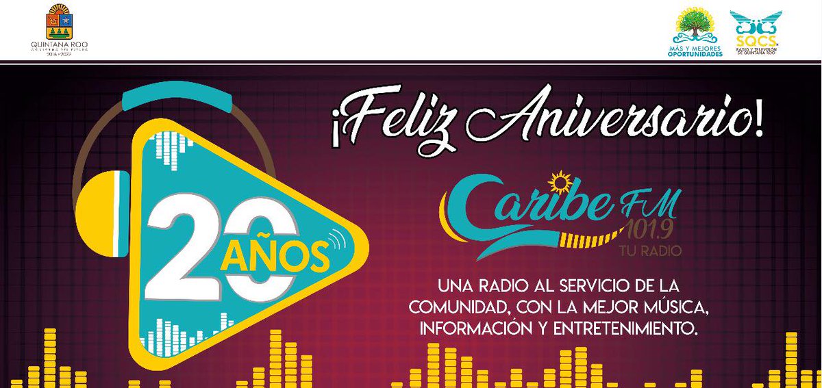 Con el placer de felicitar a mis compañeros y amigos de 19 años de trabajo en Radio <a href="/CaribeFM1019/">Caribe FM 101.9 Evolución con Sentido</a> por festejar su 20 aniversario.
Orgulloso de llevar las transmisiones de beisbol desde 1996 con los #Langosteros y retornar de junio 2001 a la fecha, ¡Gracias a todos!
<a href="/sqcsradioytv/">SQCS Radio y Televisión</a>