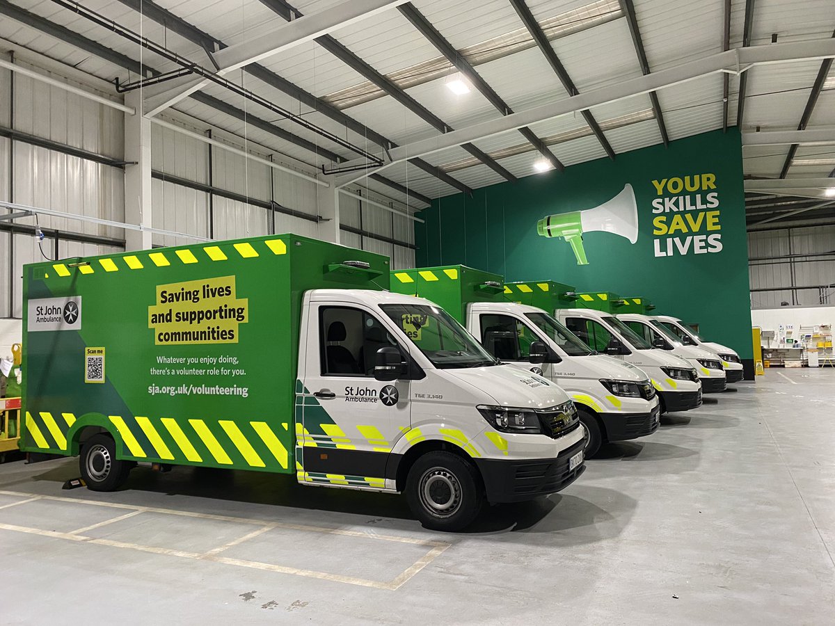 #sjaPeople <a href="/SJA_Logistics/">LogisticsTeam</a> <a href="/SJAVolunteering/">Volunteering Team</a> <a href="/JoeShawSJA/">Joe</a> First 5 Of the new Logistics vans kitted and labelled, great work team you are all amazing 😉