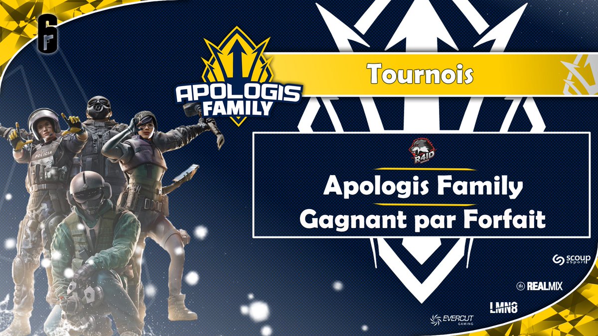 ApologisFamily's tweet photo. On me souffle dans l’oreillette que le soutient que la communauté a donné à notre équipe #R6S la victoire par forfait pour le match de ce soir ! Encore merci à vous pour votre incroyable soutient ! Direction les playoffs de la #R4IDCup pour nous maintenant ! #ApologisInside🔱 https://t.co/njTZfX8awf