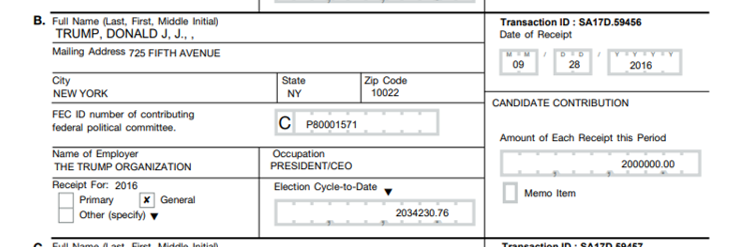 5/ There was also a $2 million donation that Trump made to his campaign around the same time, which you can see here:  https://docquery.fec.gov/cgi-bin/fecimg/?201903139145697429