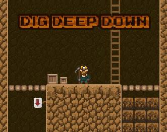 hidev_'s tweet photo. タイトルシーンを作ってタイトルをちょっと変えたよ
#DigDeepDown #gamedev #CorgiEngine https://t.co/YvorUZT91Z