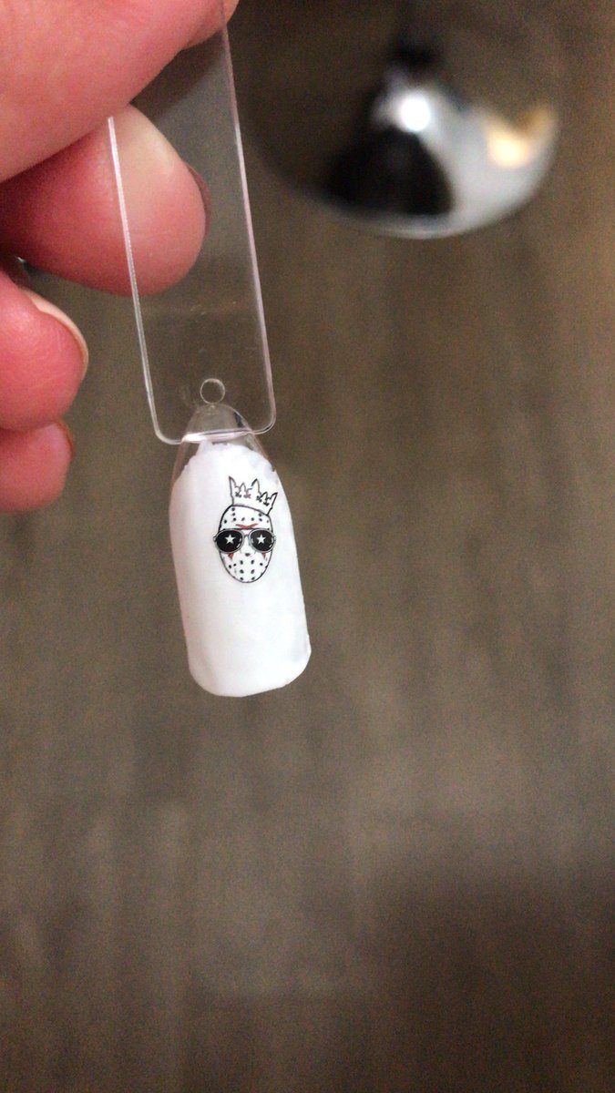 CascadaHB's tweet photo. So tonight has been me and my apprentice practising our Halloween nail art and stickers. Absolutely amazed at how fantastic he is with his gel polish. So in love with this creative little guy 🥰🥰🥰 https://t.co/23W9SpgQL3