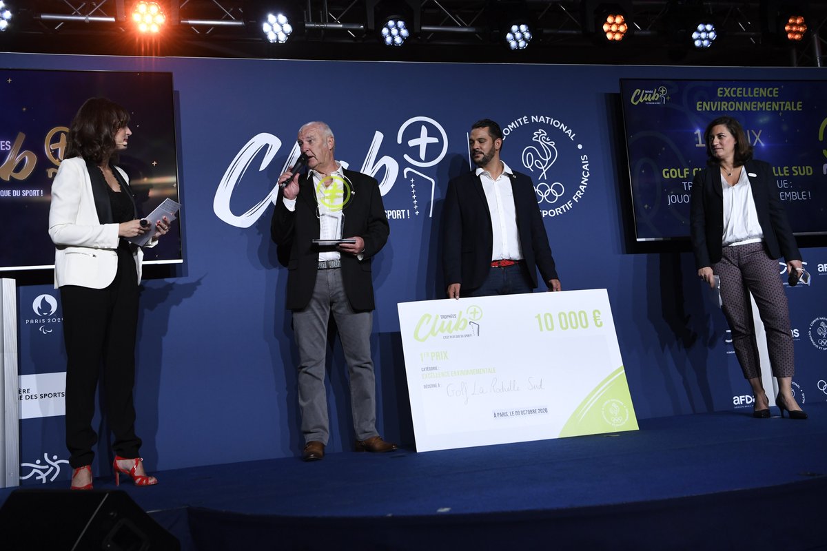 #ExcellenceEnvironnementale Chez les clubs amateurs, c'est le Club Golf de La Rochelle Sud qui repart avec le premier prix ! Le club a la volonté d'inclure le golf et sa pratique dans son environnement tout en impactant le moins possible ce dernier 🏆 #JaiLEspritClub