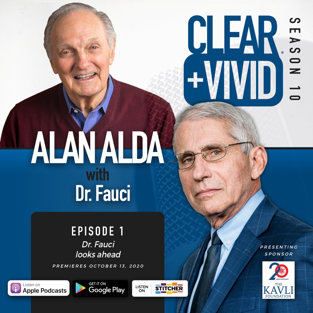 That's it for Season 9 of #ClearAndVivid, but we're coming back STRONG for Season 10. Next week, <a href="/alanalda/">Alan Alda</a> has a chat with #NIAID (<a href="/NIAIDNews/">NIAID News</a>) Director,  Dr. Anthony Fauci. Recorded from a Live-Streamed <a href="/SmithsonianSA/">Smithsonian Associates</a> event last month. Listen, Tuesday October 13th. 🤔 🗯️ 🎙️
