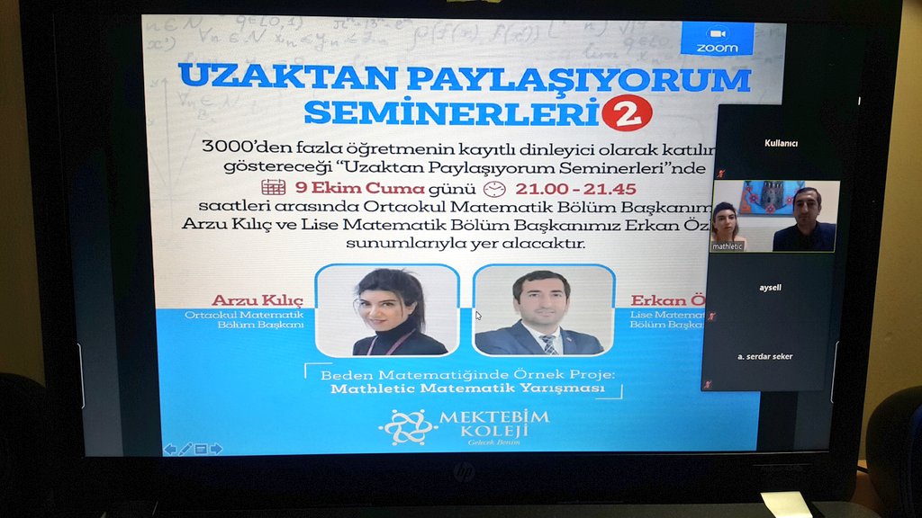 GulbinMatematik's tweet photo. Beden Matematiği : Mathletic 
@materkanozkan @Matarzukilic hocalarımın sunumuyla gerçekleşti. 
@Mektebim_ 
#mathletic
#uzaktanpaylasıyorumseminerleri2 https://t.co/LPlv3DH47A