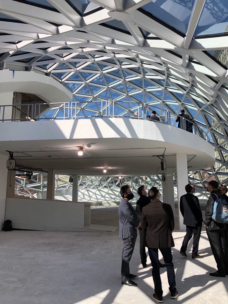 UnionSquareNY's tweet photo. Earlier today, our ED @JennFalk joined @LenapeCenter + @BKSKarchitects for a blessing ceremony at newly restored #44UnionSquare in #UnionSquareNY. This spectacular new office + retail opp at the former Tammany Hall is an iconic new addition to our thriving 24/7 community #BizBuzz https://t.co/XAGRZpptV2
