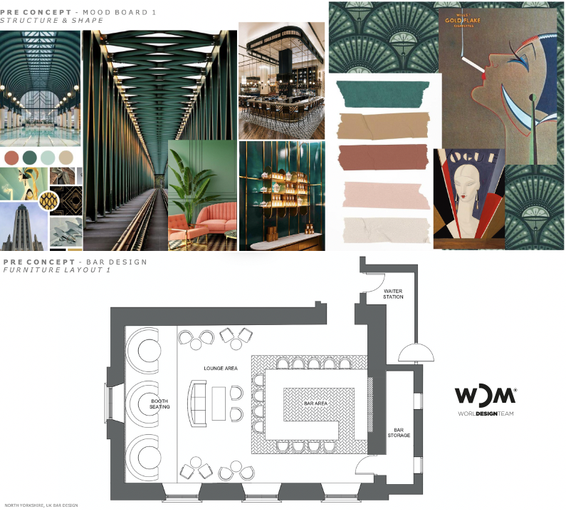 worldesignteam's tweet photo. Check our Pre Concept Design  @worldesignteam Art Deco bar in Yorkshire, UK   , #interiordesign #bardesign #interiorarchitecture  #artedecodesign https://t.co/0G9L1dGu95