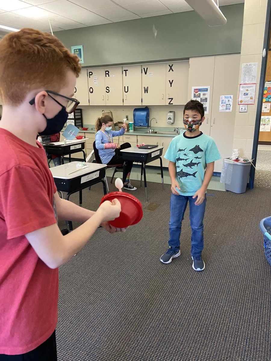 Today in makerspace, the kids had the challenge of creating an inventive way to hand out candy to trick-or-treaters this Halloween. 🎃👻🍬. #nocontact #socialdistancing