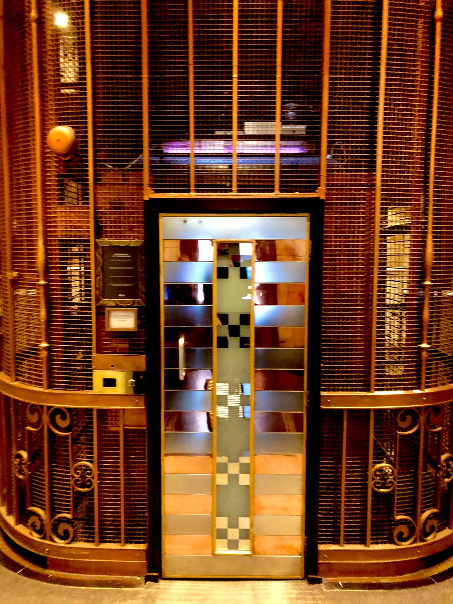Beautiful 1901 lift at the <a href="/ABodeGlasgow/">ABode Glasgow</a> hotel.