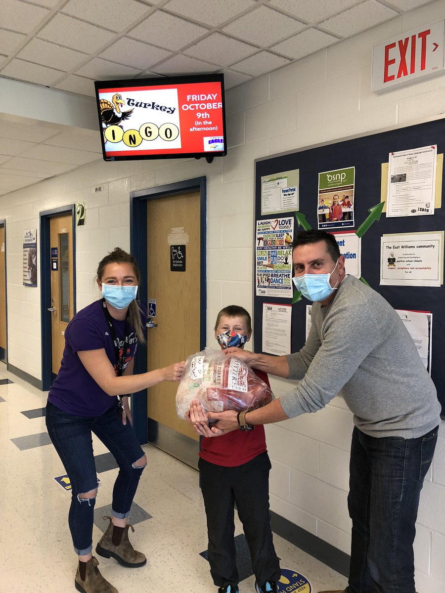 A Big Congrats to our Oliver for winning the grand prize of our virtual ‘Turkey Bingo’ at East Williams PS. Thank you to ‘Clover Farm’ Fresh Produce in Ailsa Craig for their generosity and donation. Happy Thanksgiving!