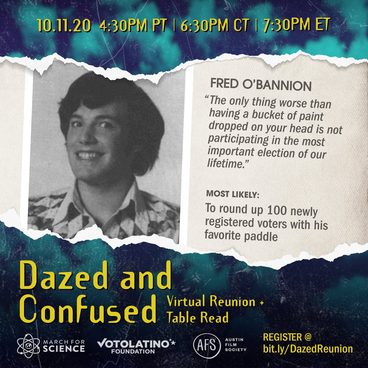 .@BenAffleck and the cast of #DazedandConfused are reuniting on Sunday evening for a live table-reading to support @MarchForScience and @votolatino - join us as we highlight our #VoteSAFE campaign in the Lone Star State!
https://t.co/PhcpNbw8Mv https://t.co/9RBLqNIDUk