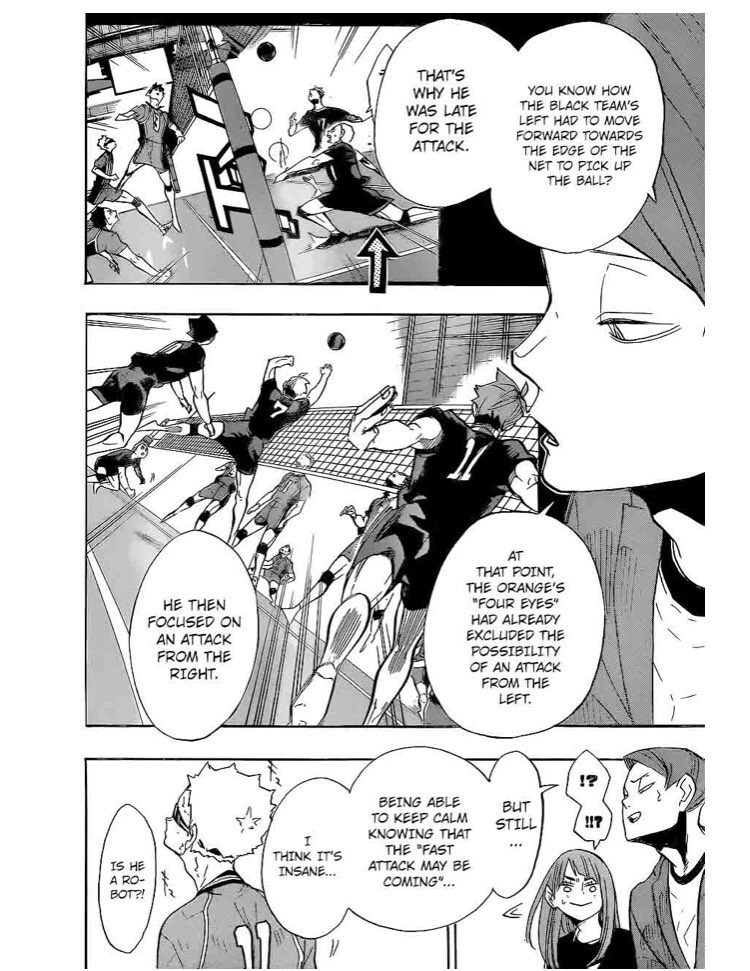 Ch 255IDK I NEEDED THIS,, Daishou pointing out how Tsukki did that block.