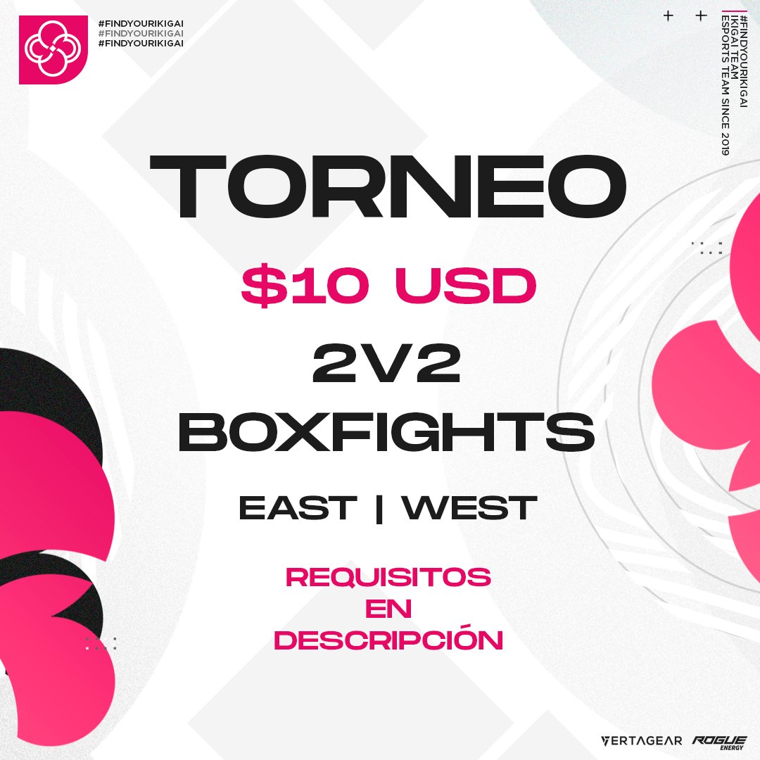 #Fortnite | TORNEO

El día de hoy queremos traer nuestro primer evento para los equipos de comunidad.

🏷16 entradas.
📅Cierra el 11 de Octubre.

Requisitos:
📍Seguirnos en Instagram.
📍Seguirnos en Twitter.
📍Mencionar a 3 equipos.
📍Dar MG y RT al tweet.
📍Mandar evidencias.