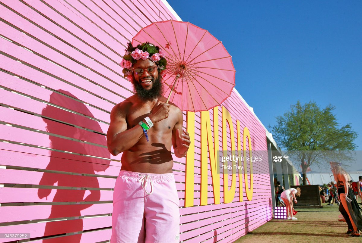 Trebworld's tweet photo. Coachella was rescheduled for this weekend... but Co-rona has rescheduled it indefinitely, so here’s a few @gettyimages of me at Beychella 2018 shot by renouned celebrity photographer @richfury in memory of the festival that never was📸🌸 #Nochella #GettyImages #Trebworld https://t.co/hOIkQYqDjI