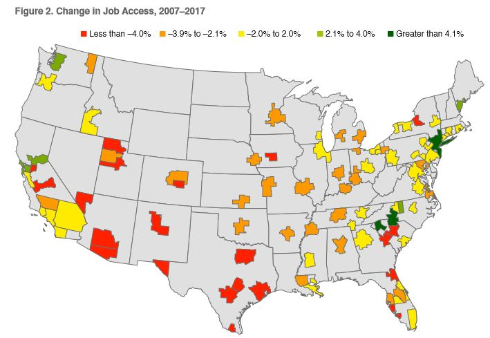 ClevelandFed's tweet photo. Understanding #JobAccess—the number of jobs in a fixed distance or travel time from a worker’s home—can help us learn more about #EconomicMobility and opportunity. See our latest report for job access trends over a ten year period: https://t.co/4TpCSdVtKE https://t.co/U3TI1QhV5n
