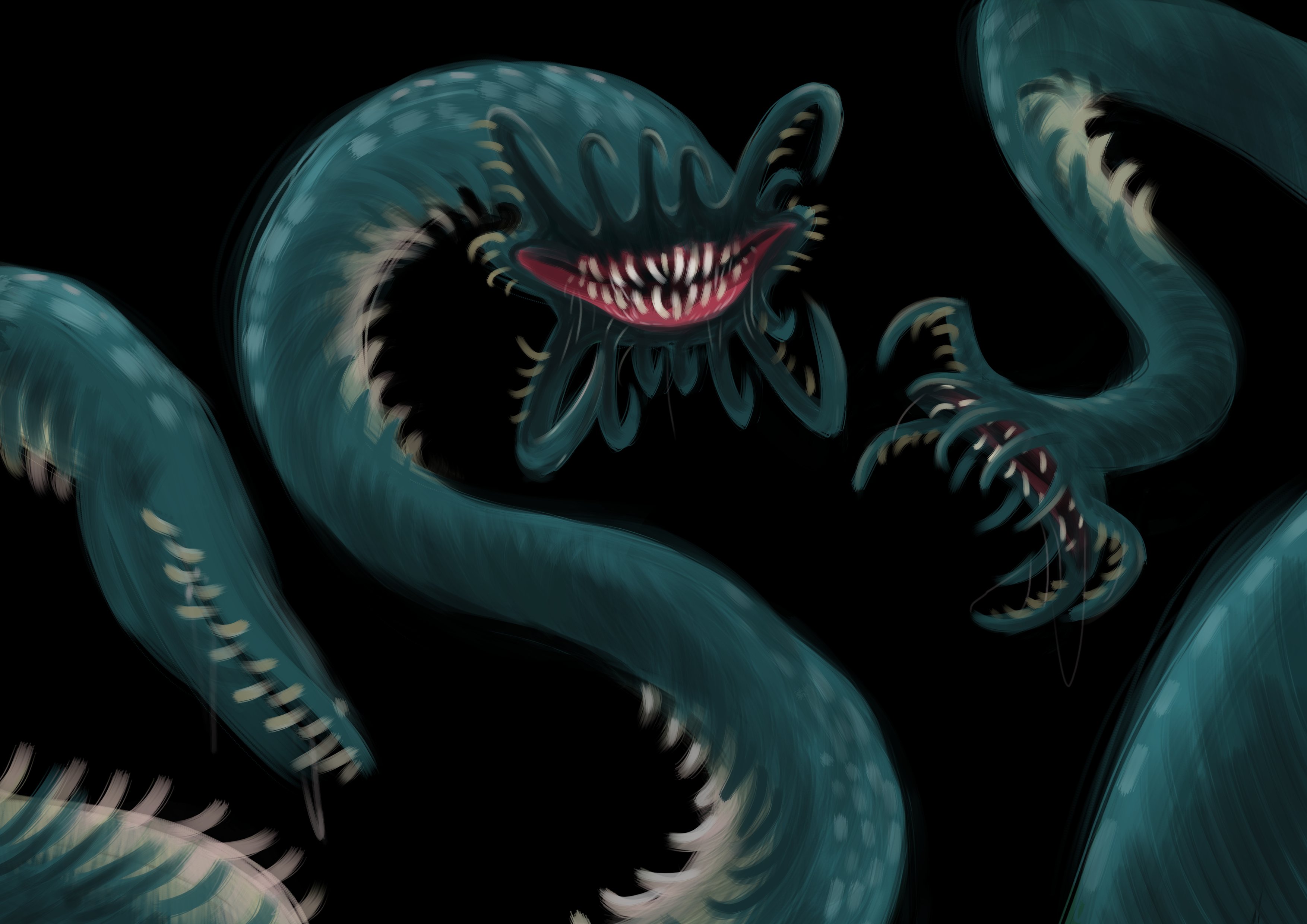 Smoocheezy on X: I've been on a sea-themed monster movie kick and wanted  to draw some of creature designs I've seen. These friends are from: The  Abyss Leviathan Deep Rising Deepstar Six