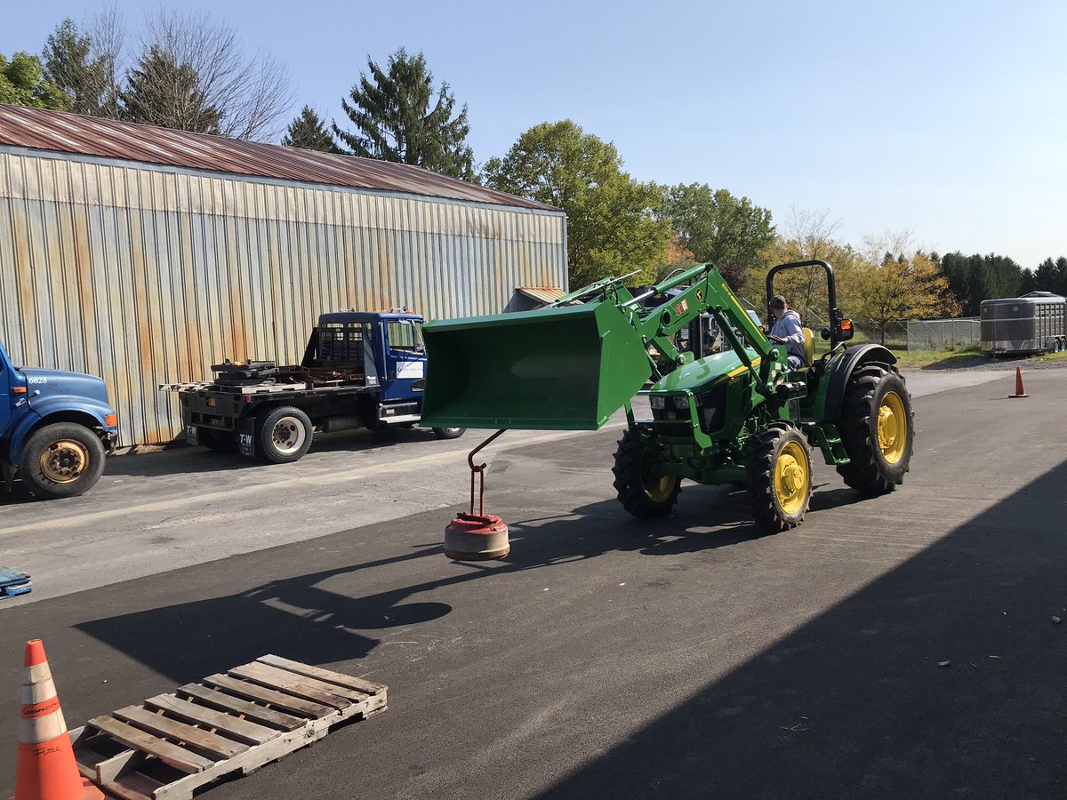 fltccDT's tweet photo. Diesel Technology juniors doing the tractor skills testing today.  They even had a quick visit from our school resource officer to show them how it was done @WFL_FLTCC https://t.co/FKFhaDY4e5