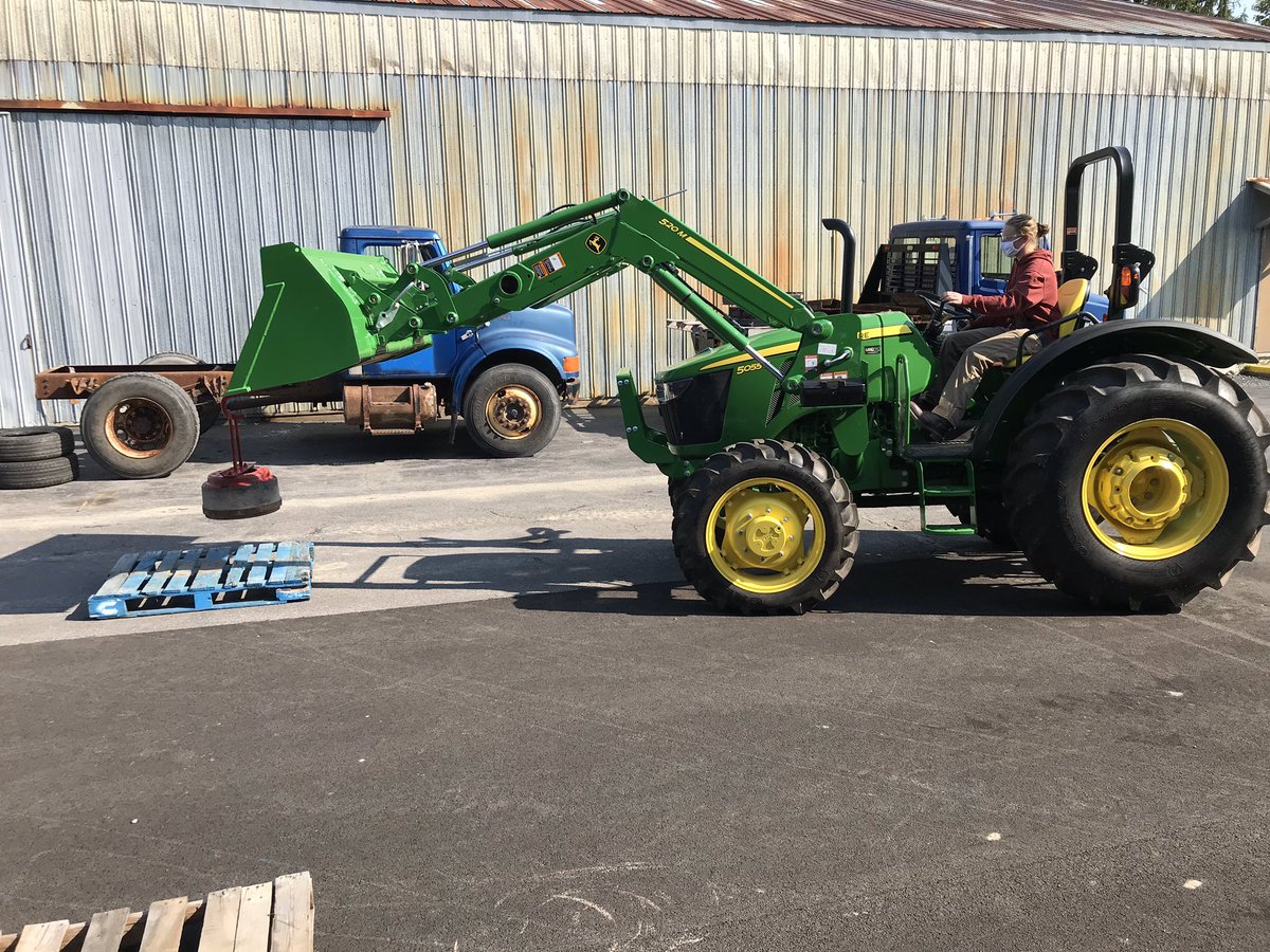 fltccDT's tweet photo. Diesel Technology juniors doing the tractor skills testing today.  They even had a quick visit from our school resource officer to show them how it was done @WFL_FLTCC https://t.co/FKFhaDY4e5