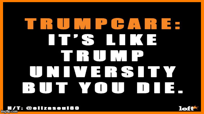 prayerfeathers's tweet photo. @SenSherrodBrown #TrumpCare is no care. 
RT if you need your health care and you DON’T want #DonaldTrump and Republicans to take it away. 
We are the #BlueWave. https://t.co/3wGx9cyth0