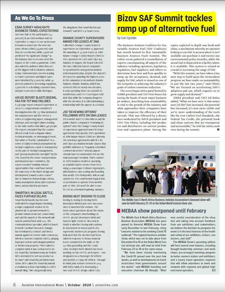NATAaero's tweet photo. Bizav SAF Summit Tackles Ramp Up of Alternative Fuel via @AINonline https://t.co/Vah1Tl8skp #bizav #SAFNow #sustainability https://t.co/b8zF1o1idT