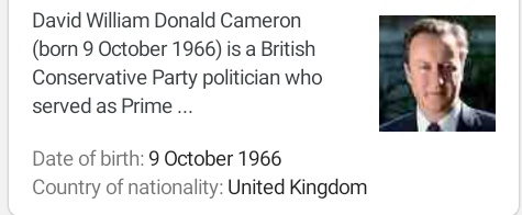 Happy birthday David Cameron. October Children like Ribena are healthy children   